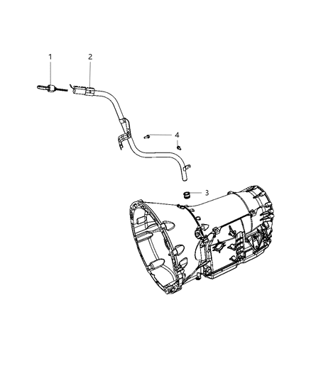 2016 Jeep Wrangler Indicator-Transmission Fluid Level Diagram for 4627328AA