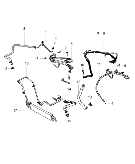 2011 Dodge Durango Hose-Power Steering Return Diagram for 52124635AE