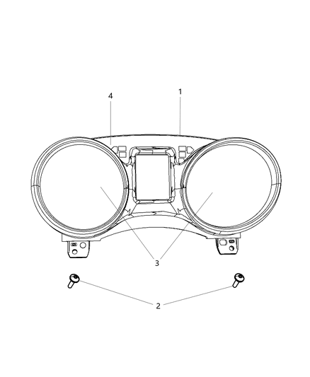 2016 Dodge Journey Cluster-Instrument Panel Diagram for 68249000AB