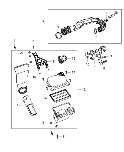 2017 Dodge Journey Air Cleaner Diagram 1