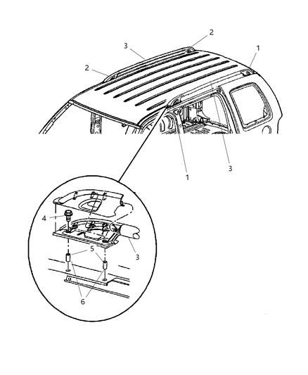 2007 Jeep Liberty Luggage Rack Diagram