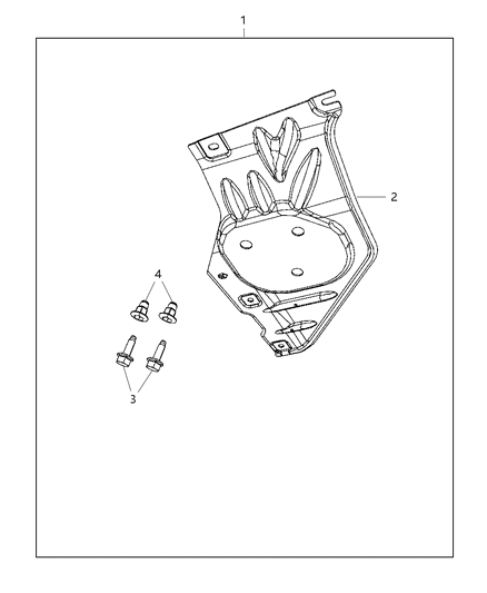 2012 Jeep Liberty Plate Kit, Skid, Transfer Case Diagram