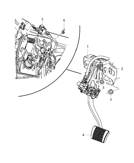 2016 Chrysler 300 Brake Pedals Diagram 2