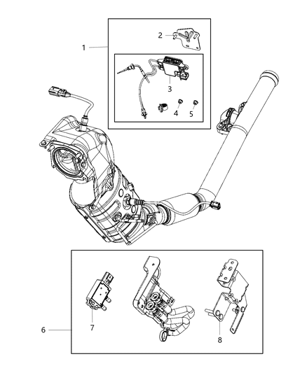 2019 Jeep Wrangler Sensors, Exhaust Temperature Diagram 1