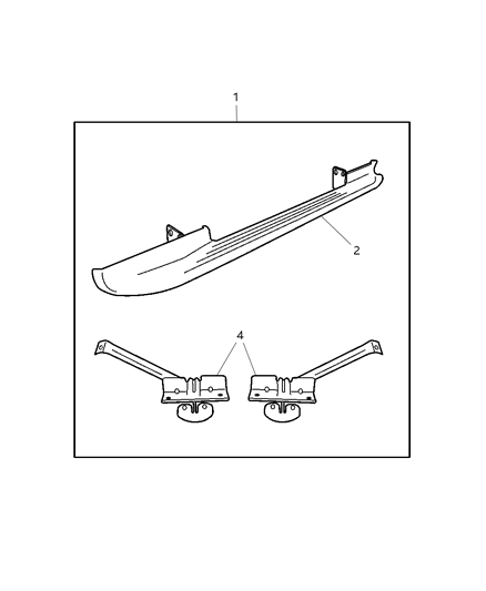 2001 Dodge Durango Step Kit-Tubular Side Diagram for 82206931