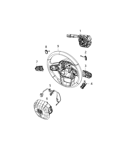 2021 Ram 1500 Switch-Multifunction Diagram for 68518437AA