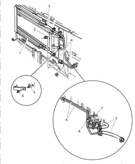 2000 Dodge Ram Wagon Transmission Auxiliary Oil Cooler Diagram