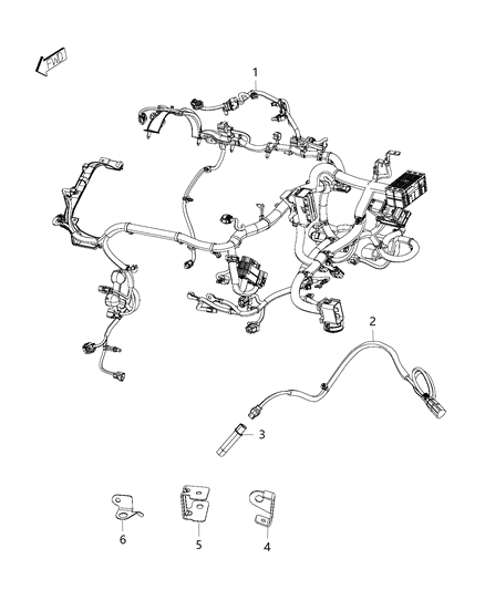 2018 Jeep Compass Wiring-Engine Diagram for 68257092AC