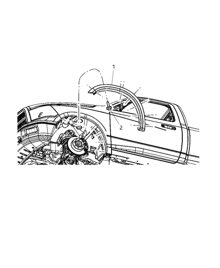 2016 Ram 3500 Cab Chassis(<10K lb.) Molding Wheel Opening Diagram