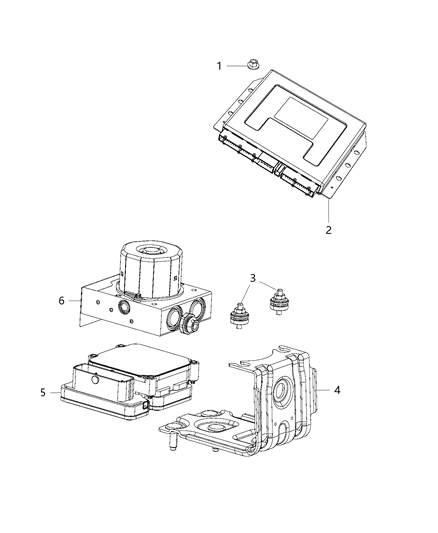 2016 Dodge Viper Modules, Brakes & Suspension Diagram