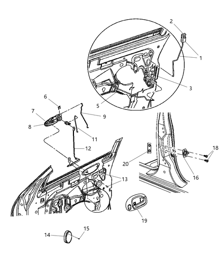 2003 Dodge Stratus Speaker-Front Diagram for 5059186AA