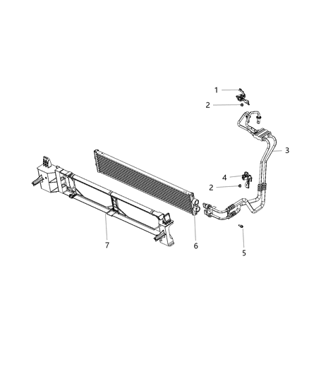 2014 Ram ProMaster 1500 Bracket-Oil Cooler Diagram for 68189003AA