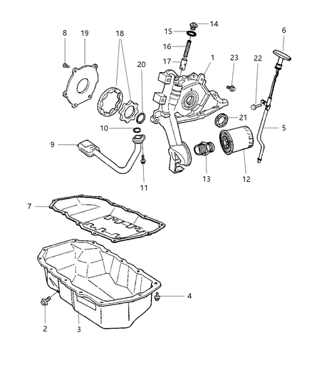 2002 Chrysler Sebring Engine Oiling Diagram 2