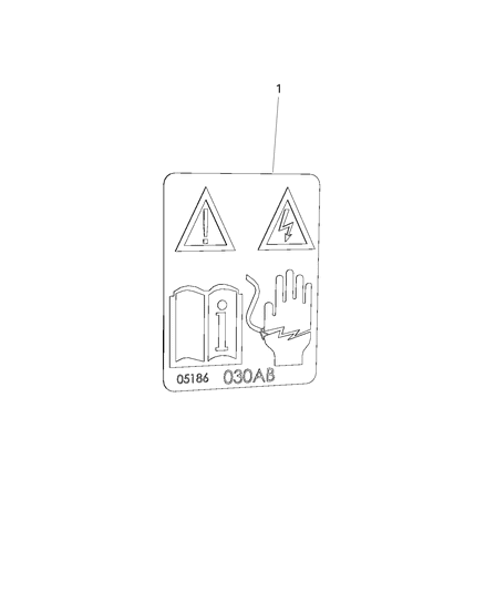 2020 Chrysler Voyager Label-High Voltage Warning Diagram for 5186030AC