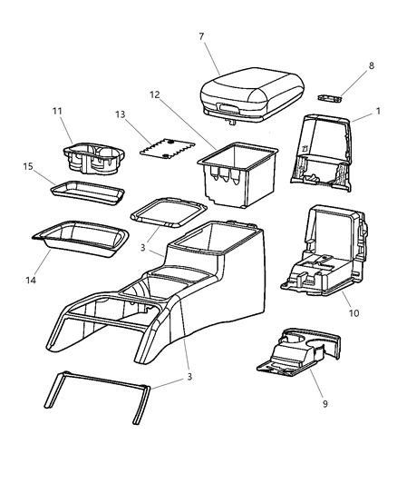 1999 Jeep Grand Cherokee Floor Console Diagram