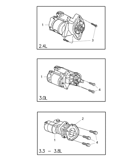 2000 Chrysler Town & Country Starter Diagram for 4686104AB