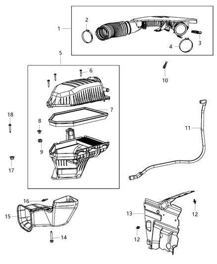 2019 Dodge Challenger Air Cleaner Diagram 1