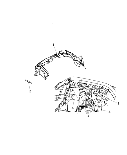 2011 Jeep Wrangler Front Fender Shields Diagram