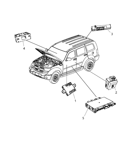 2008 Jeep Liberty Module-TELEMATICS Diagram for 5064562AC