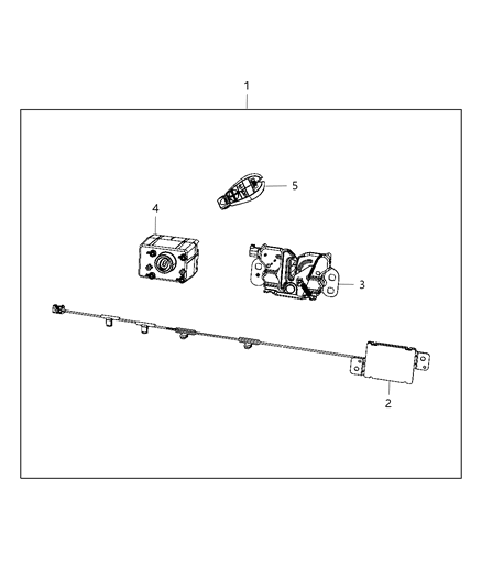 2012 Dodge Durango Key Fob-Integrated Key Fob Diagram for 5026537AC