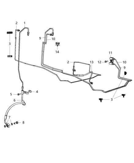 2010 Jeep Wrangler Hose-Brake Diagram for 52060044AG