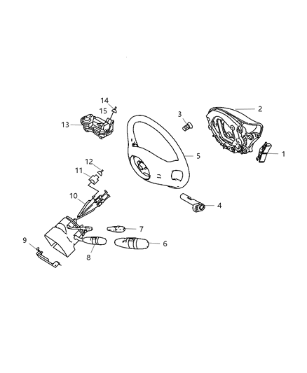 2008 Dodge Sprinter 2500 Steering Wheel Assembly Diagram