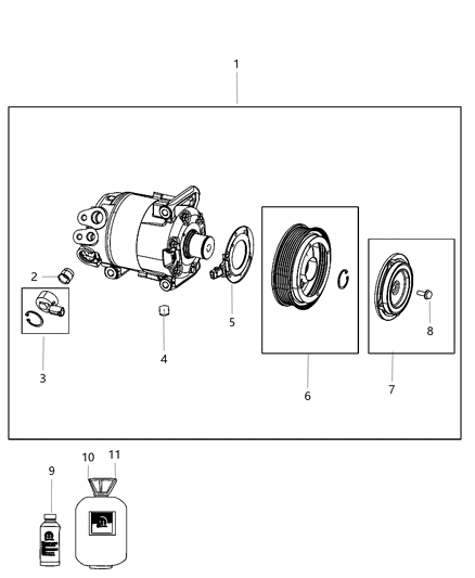 2016 Dodge Dart A/C Compressor Diagram 1