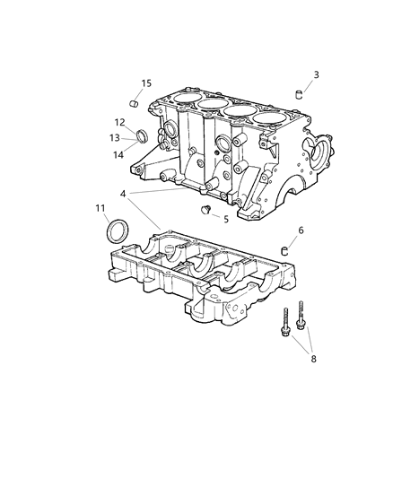 2005 Chrysler PT Cruiser Wiring-Engine Block Heater Diagram for 5033232AB