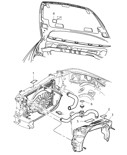 2004 Dodge Dakota Label-Emission Diagram for 52022083AA