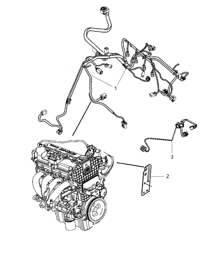 2009 Dodge Avenger Wiring-Engine Diagram for 5148924AA