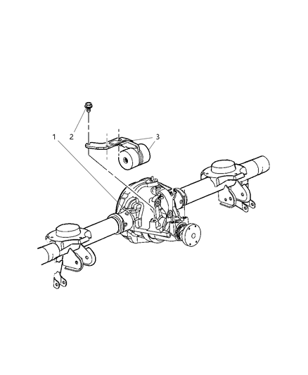 2005 Jeep Liberty Axle Assembly, Rear Diagram