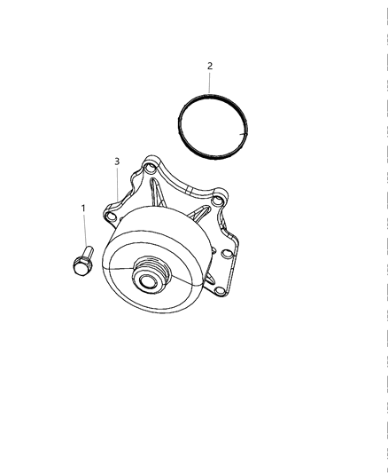 2017 Dodge Viper Water Pump & Related Parts Diagram