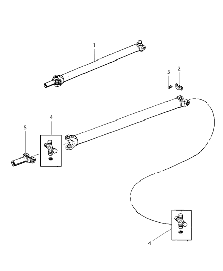 1998 Jeep Cherokee Drive Shaft Diagram for 52099422