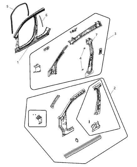 2012 Dodge Caliber WEATHERSTRIP-Front Door Diagram for 5074152AG