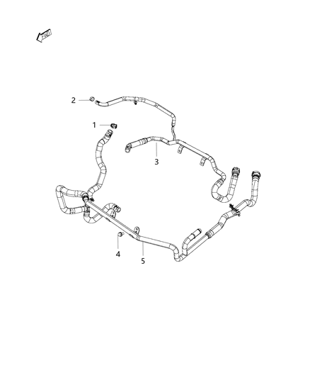 2020 Jeep Cherokee HOSE/TUBE-Heater Return Diagram for 68288294AA