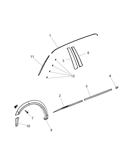 2020 Ram 4500 Molding-Wheel Opening Flare Diagram for 6MS39GXHAA