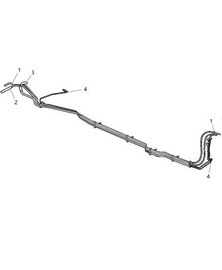 2003 Jeep Liberty Fuel Lines, Rear Diagram 1