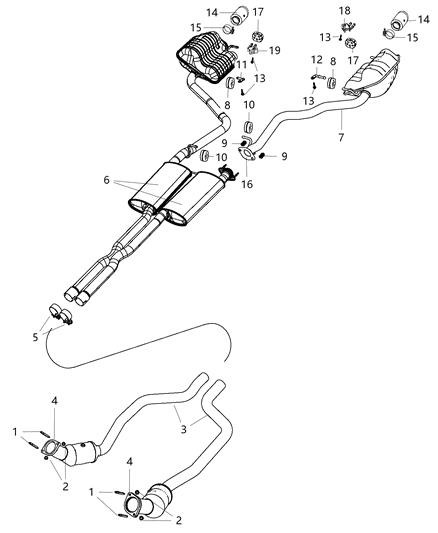 2014 Chrysler 300 Bracket-Exhaust Diagram for 68239879AA