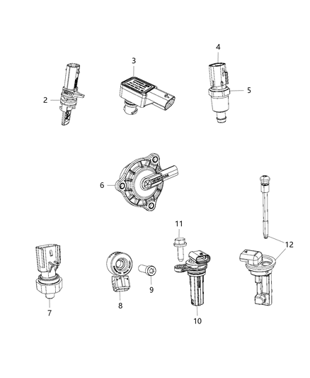 2021 Ram ProMaster 3500 Sensors, Engine Diagram