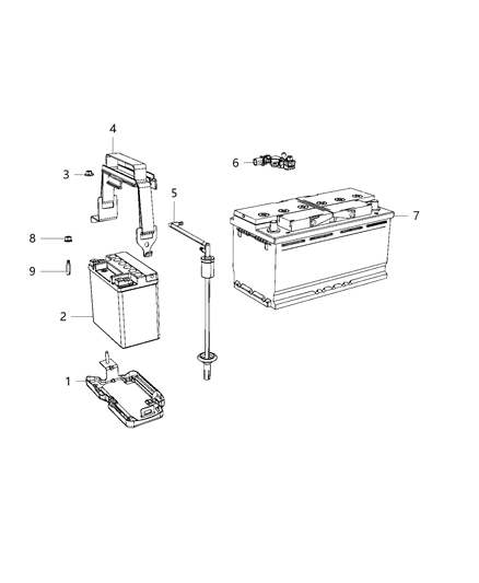 2018 Jeep Grand Cherokee Battery-Storage Diagram for BPAH7700AA