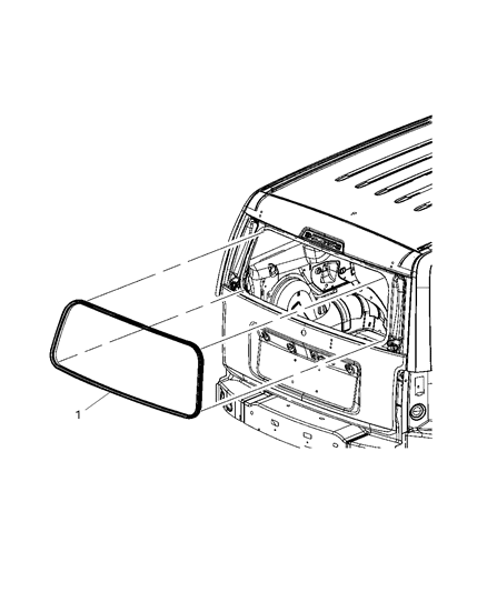 2008 Jeep Liberty WEATHERSTRIP-LIFTGATE Glass Diagram for 5112259AA