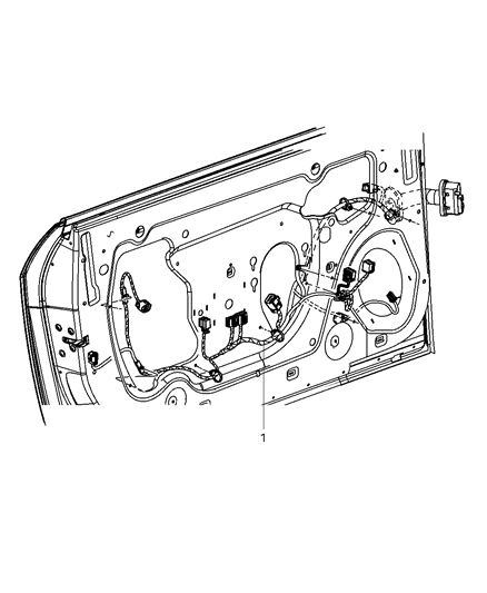 2012 Dodge Challenger Wiring-Front Door Diagram for 68065338AC