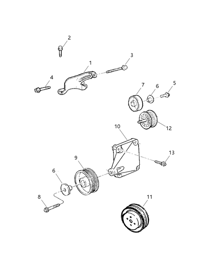 1999 Jeep Cherokee Drive Pulleys Diagram 4