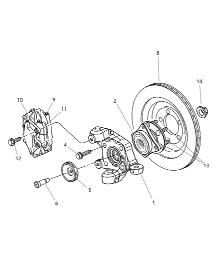 2001 Dodge Viper CALIPER-Disc Brake Diagram for 4723573