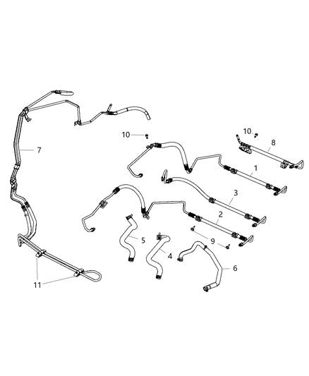 2012 Chrysler 200 Hose-Power Steering Pressure Diagram for 68081023AD