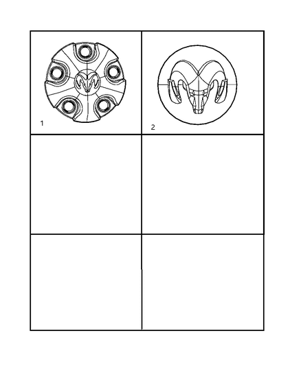 2010 Dodge Ram 1500 Wheel Covers & Center Caps Diagram