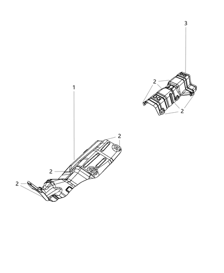 2009 Dodge Journey Exhaust System Heat Shield Diagram