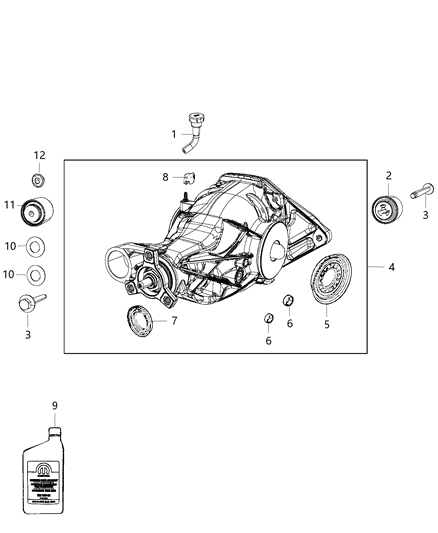 2012 Dodge Durango Axle Assembly And Components Diagram 1