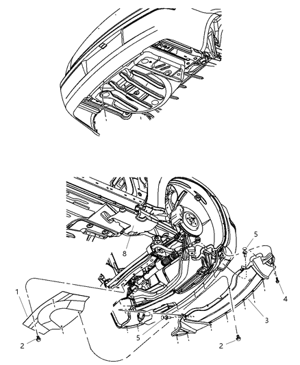 2010 Chrysler 300 Underbody Shields & Skid Plates Diagram