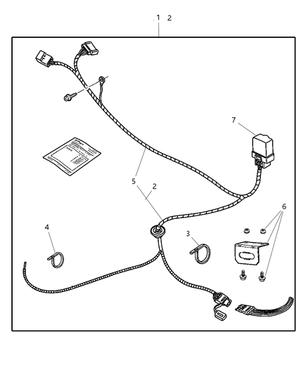 2002 Chrysler PT Cruiser Wiring-Trailer Tow Diagram for 82206024